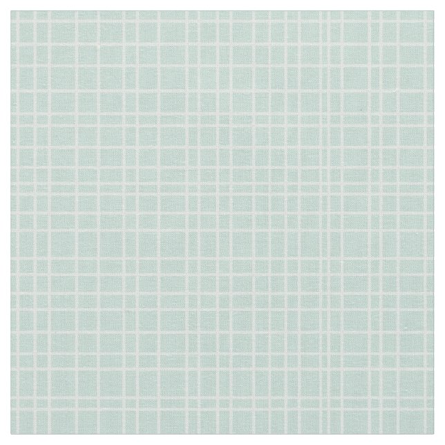 Little One Hand Drawn Grid - soft teal Fabric (Close Up)