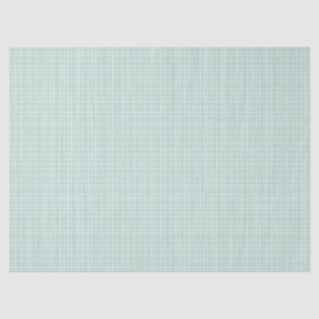 Little One Hand Drawn Grid - soft teal Tissue Paper (Front)