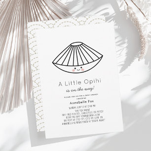 Little Opihi Blue Gender-neutral Baby Shower Invitation