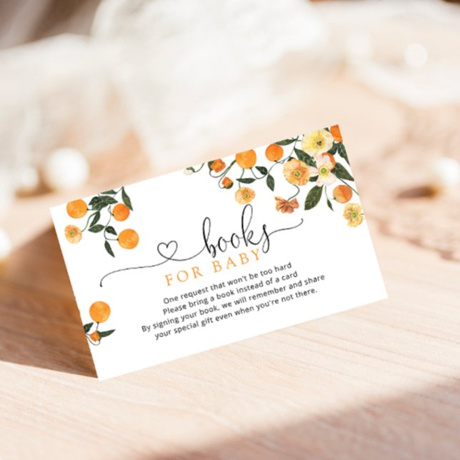 Little orange cutie baby shower books for baby enc enclosure card (Creator Uploaded)