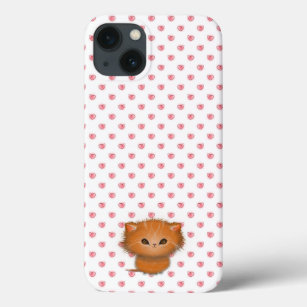 Little Orange Tabby Cat Kitten Illustration iPhone 13 Case