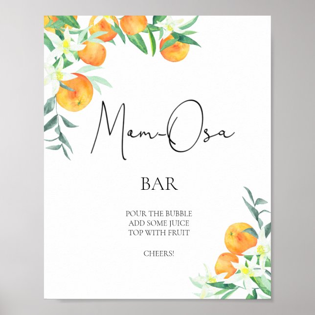 Little oranges \ Mum-osa bar Poster (Front)
