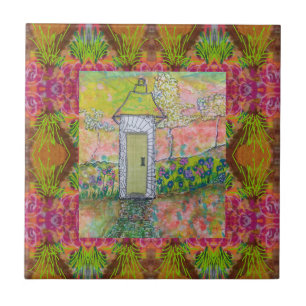Little Oriental House Ceramic Tile
