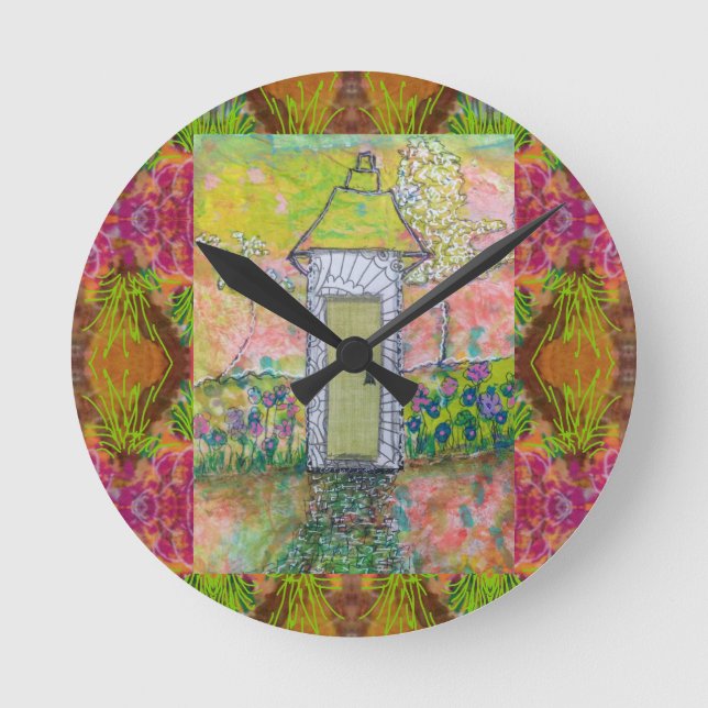 Little Oriental House Round Clock (Front)