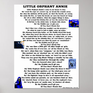 LITTLE ORPHANT ANNIE POEM POSTER