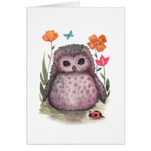 Little Owl and Ladybug Card