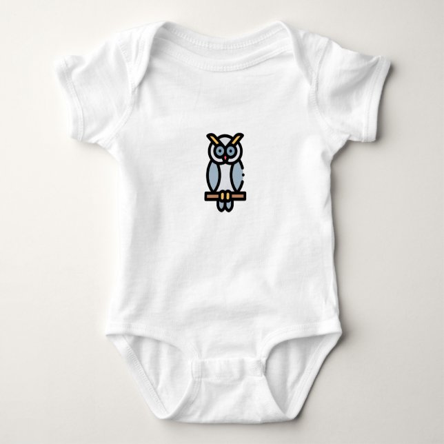 Little Owl Baby Bodysuit (Front)