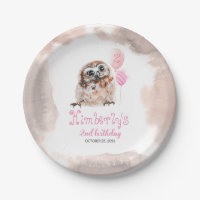 Little Owl Cute Pink Birthday