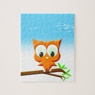 Little Owl on a Branch Jigsaw Puzzle