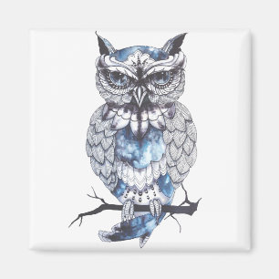 Little Owl Tattoo Flash Idea Cartoon Owl Magnet