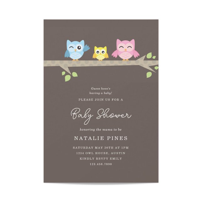 Little Owls Baby Shower Invite (Creator Uploaded)