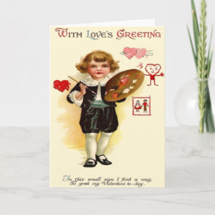 Little Painter Valentine Holiday Card