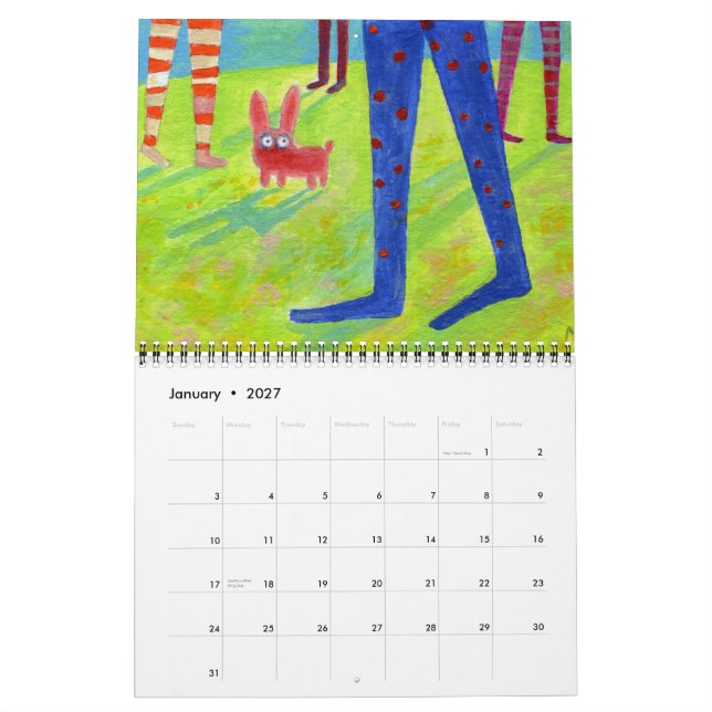 little paintings calendar (Jan 2027)