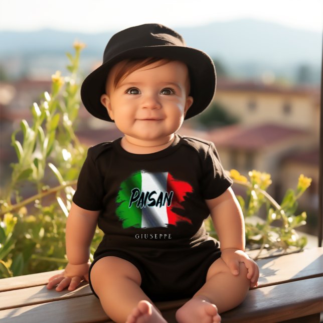 Little Paisan Funny Italian Baby Black Baby Bodysuit (Little Paisan
Funny Italian Baby
Black Bodysuit)