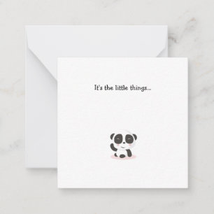 Little Panda Bear Mini Thank You Note Card