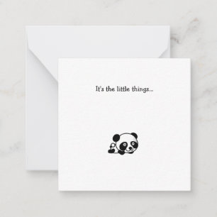 Little Panda Bear Mini Thank You Note Card