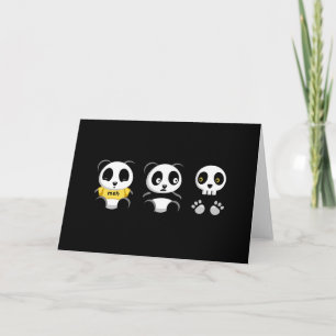 Little Pandas in the Dark Blank Card