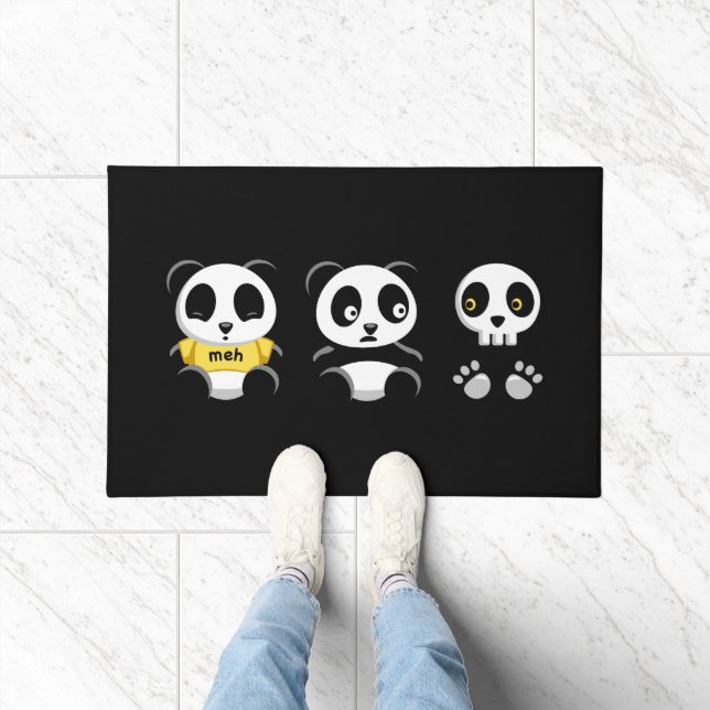 Little Pandas in the Dark Doormat (Indoor)