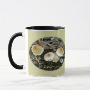 Little Parasols Mushrooms on Log Mug
