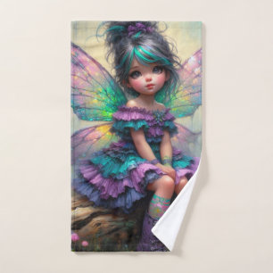 Little pastel themed fairy hand towel