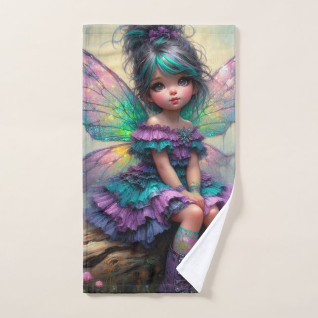 Little pastel themed fairy hand towel (Hand Towel)