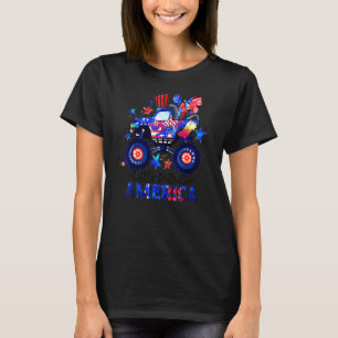 Little Patriotic 4th Of July Monster Truck America T-Shirt