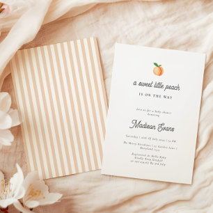 Little Peach Baby Shower Invitation