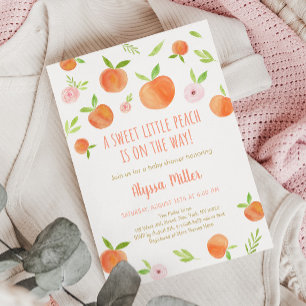 Little Peach Baby Shower Invitation