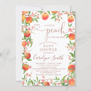 Little Peach Is On The Way Baby Shower Invitation
