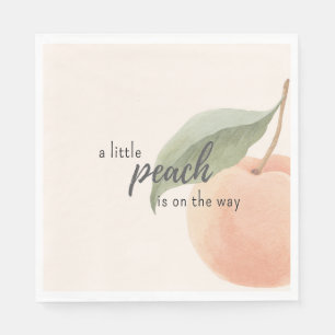 Little Peach is on the Way Baby Shower  Napkin
