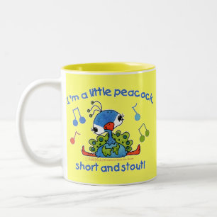 Little Peacock Short and Stout Two-Tone Coffee Mug