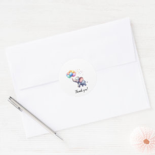 Little peanut baby elephant baby shower thank you classic round sticker