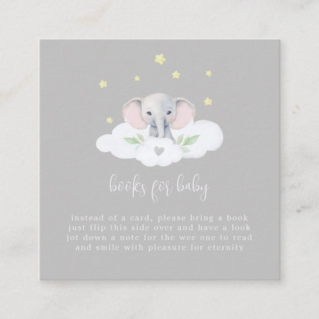 Little Peanut Baby Shower Books for Baby Grey Enclosure Card (Front)
