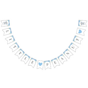 Little Peanut Boy Blue Elephant Shower Sprinkle Bunting