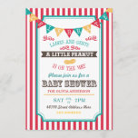 Little Peanut Circus Baby Shower Invite<br><div class="desc">Beautifully printed invitations that can be customised for your special occasion. Check out the Origami Prints store for envelopes and other products that match this design!</div>