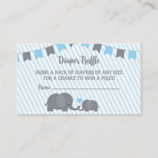 Little Peanut Diaper Raffle Card Insert for Invite (Front)