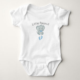 Little Peanut Elephant,baby boy animal lover baby  Baby Bodysuit