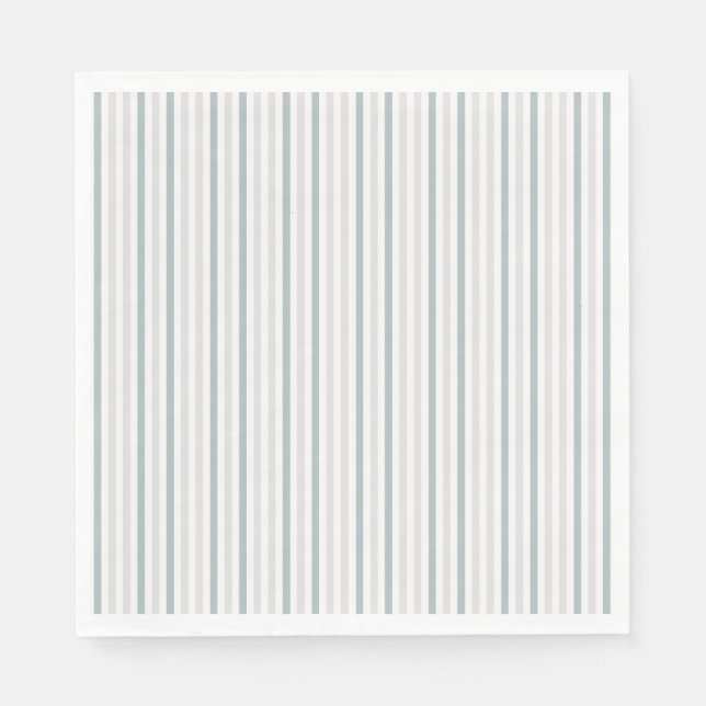 Little Peanut Elephant Blue Striped Baby Shower Napkin (Front)