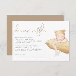 Little Peanut Gender Neutral Diaper Raffle Thank You Card