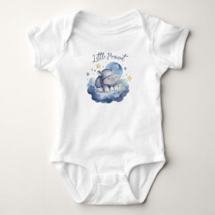 Little Peanut Hippo Baby Shower Bodysuit