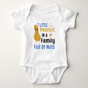 Little Peanut In A Family Full Of Nuts Baby Shower Bodysuit