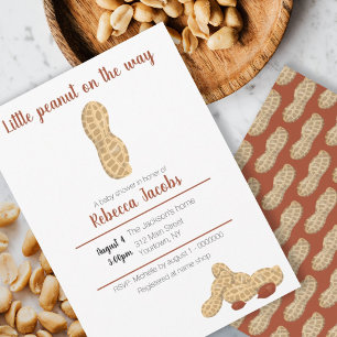 Little peanut on the way invitation