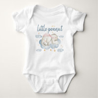 Little Peanut Sleeping Elephant Baby Bodysuit