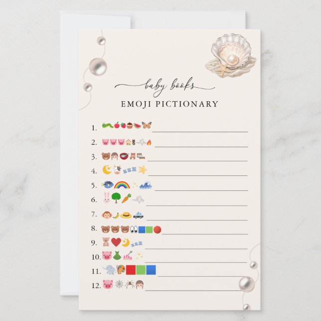 Little Pearl Baby Books Emoji Pictionary Game (Front)