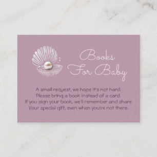 Little Pearl Baby Shower Enclosure Card