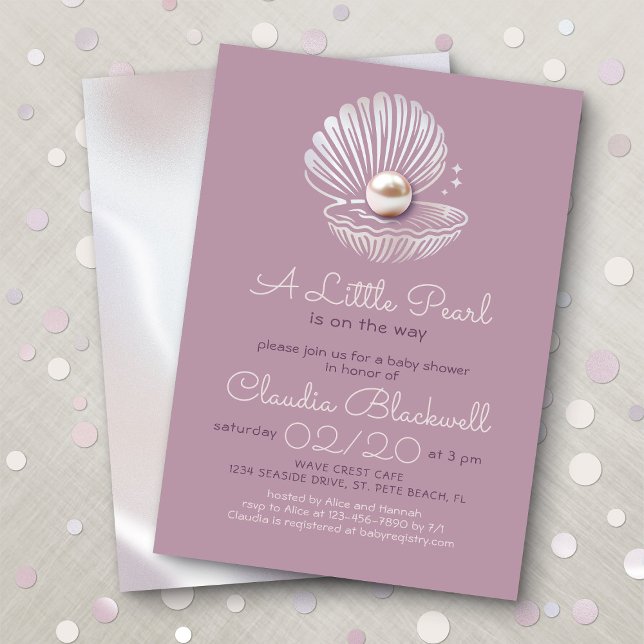 Little Pearl Baby Shower Invitation (Creator Uploaded)