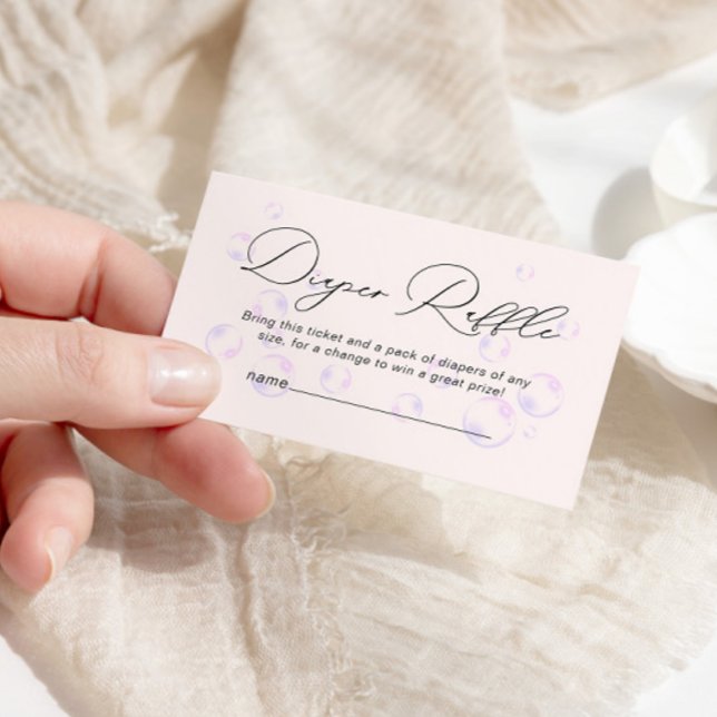 Little Pearl Diaper Raffle Ocean Baby Shower Enclosure Card (Creator Uploaded)