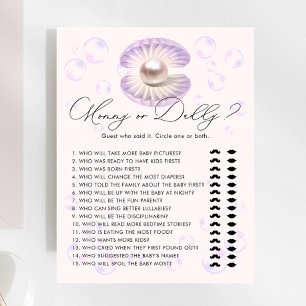 Little Pearl Mummy or Daddy Baby Shower Game