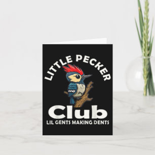 Little Pecker Club Front And Back  Card