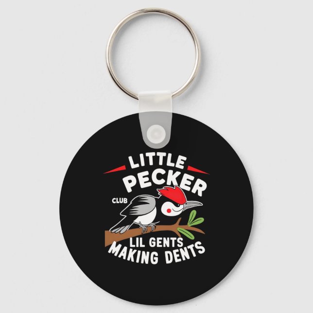 Little Pecker Club Lil Gents Making Dents Retro Wo Key Ring (Front)